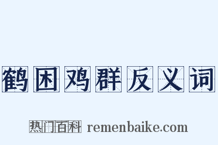 鹤困鸡群反义词是什么意思的图片
